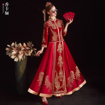 Inverted Narrative Velvet Show And Suit 2022 New Wedding Chinese Bridal Suit Toast With a Slim Womens Wedding Suit