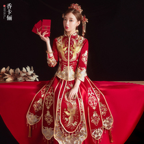 Show and suit 2022 new Chinese wedding bridal brides wedding suit and show suit womens wedding dress toast out of the attic summer