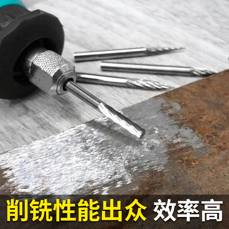 Tungsten steel cemented carbide rotary filing metal grinding head milling cutter 3mm round small woodworking root engraving grinding grinding head