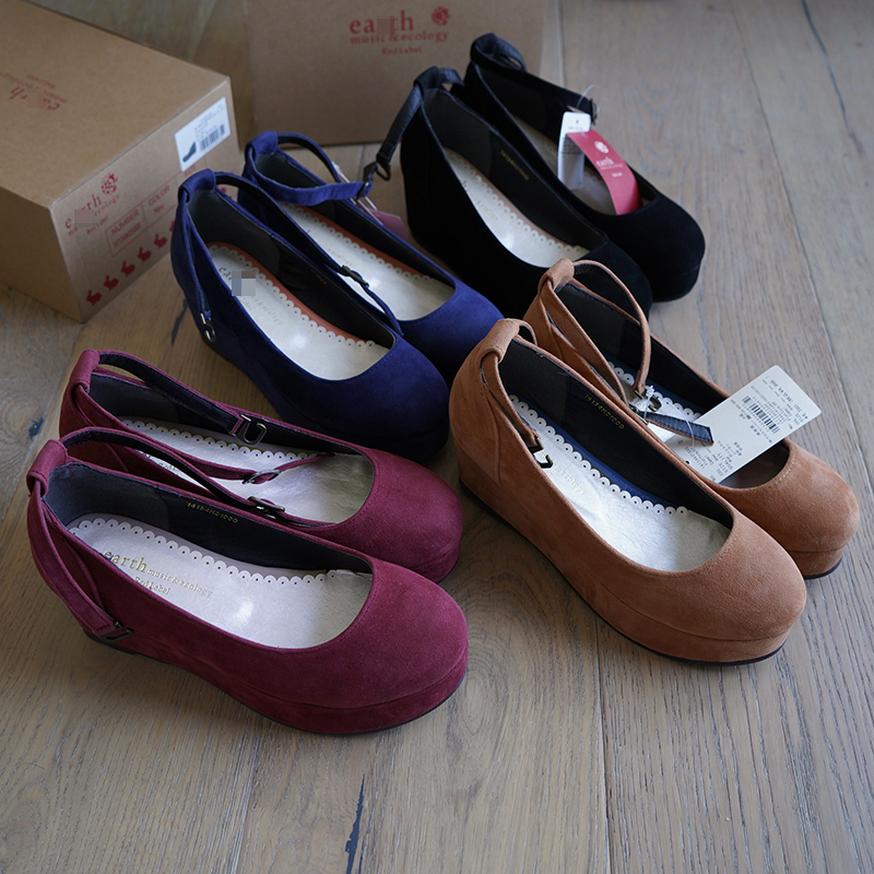 Microflaw treatment Ea * th mus * ce * ology Daily single retro platform cake shoes