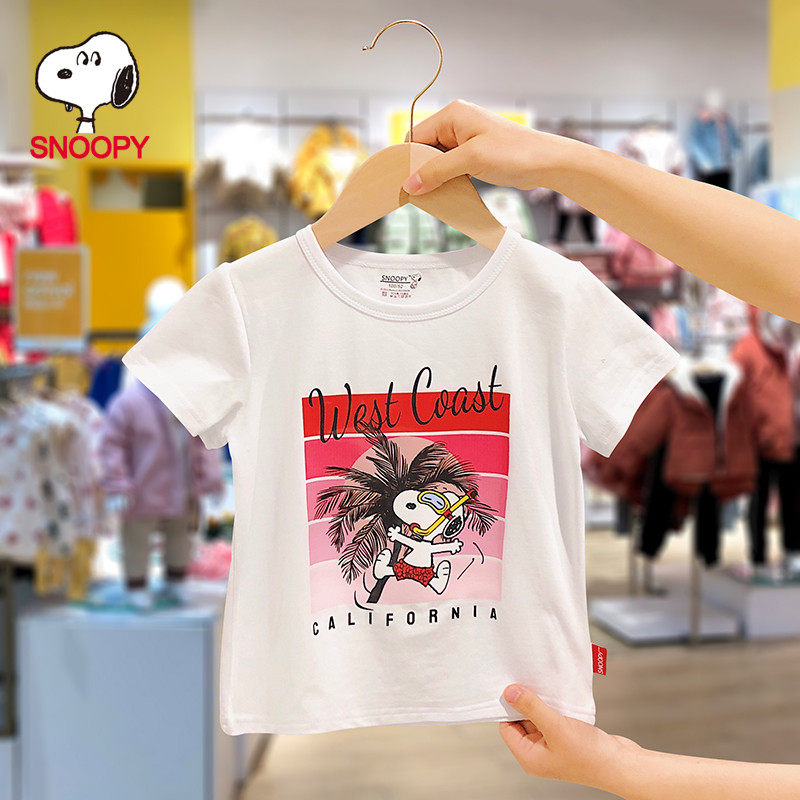 Innuby Snoopy special cabinet Baby boomer T-shirt 2022 Summer male and female short sleeve pure cotton blouse
