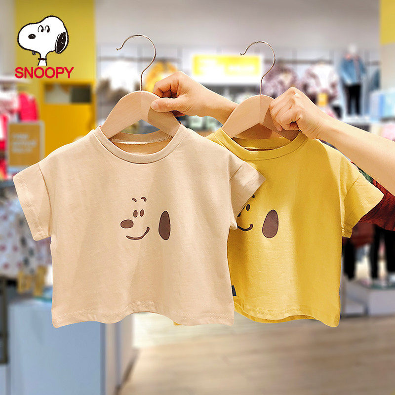 Shnuby Snoopy special cabinet male and female short sleeve T-shirt pure cotton baby 2022 summer dress new blouse