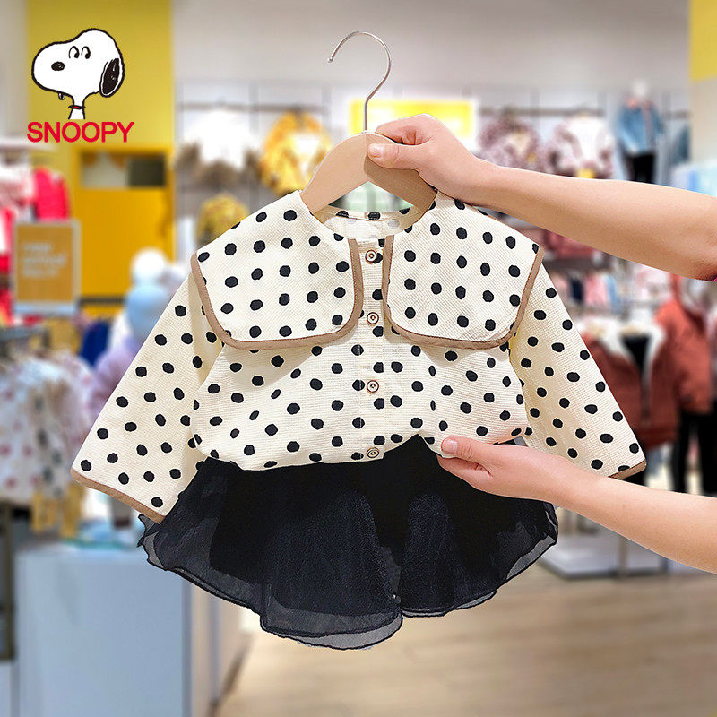 The Snoopy Snoopy special cabinet girl shirt doll collar 2022 spring autumn loaded with Korean version of the baby blouse