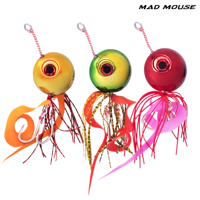 Sea fishing yan IRON PLATE LARGE EYE LEAD HEAD PLATING COLOR REAL SNAPBACK COD BAIT 60 80100120150200g