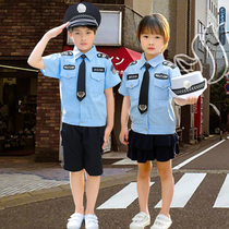 Childrens police suit suit Little Traffic Police Public Security Black Cat Sheriff Officer Role-playing Nursery School 61 Plays Out
