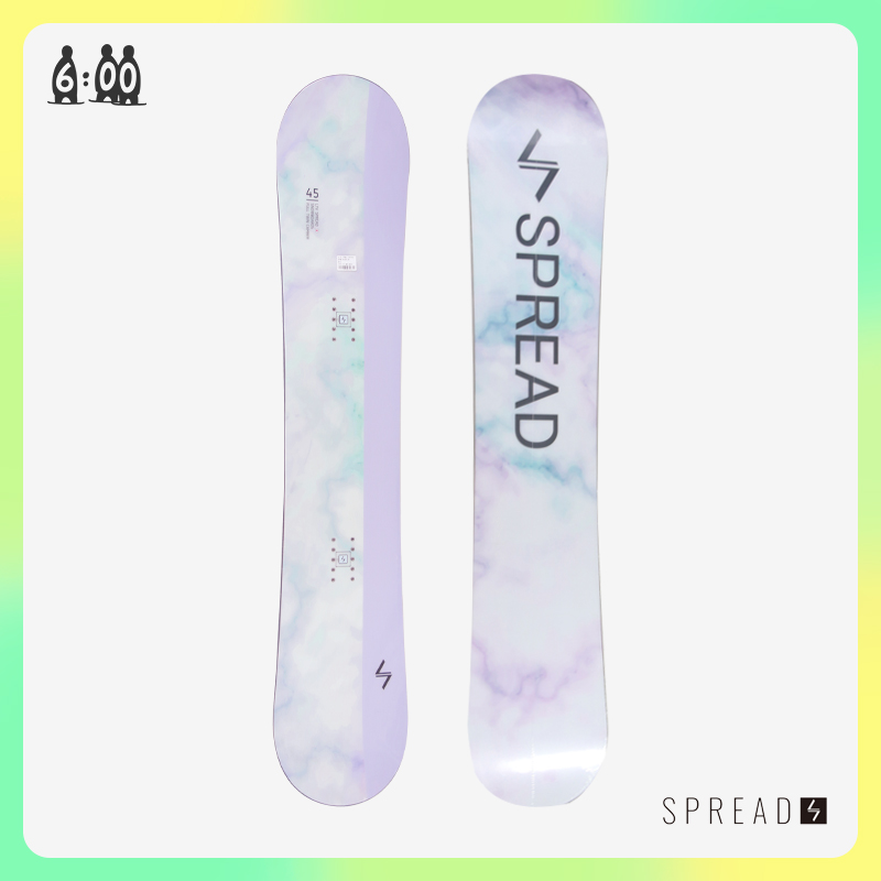 Six points snow furniture 2122 new Japanese SPREAD Women Veneer Snowboard Flat Flower Board LTV--CV Snowboard