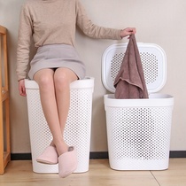Net Red household large covered dirty clothes basket bathroom dirty clothes laundry basket portable toys clothing storage basket