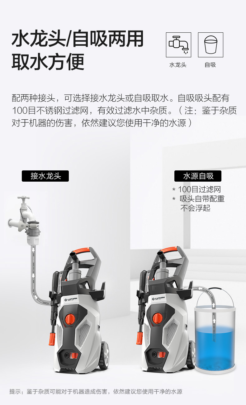 绿田 高压洗车机 多功能清洗机 220v水泵 1400W大功率 图10