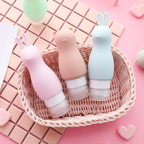 Silicone sub-packaging bottle Travel extrusion soft lotion bottle Cosmetics shower gel Shampoo portable empty bottle set