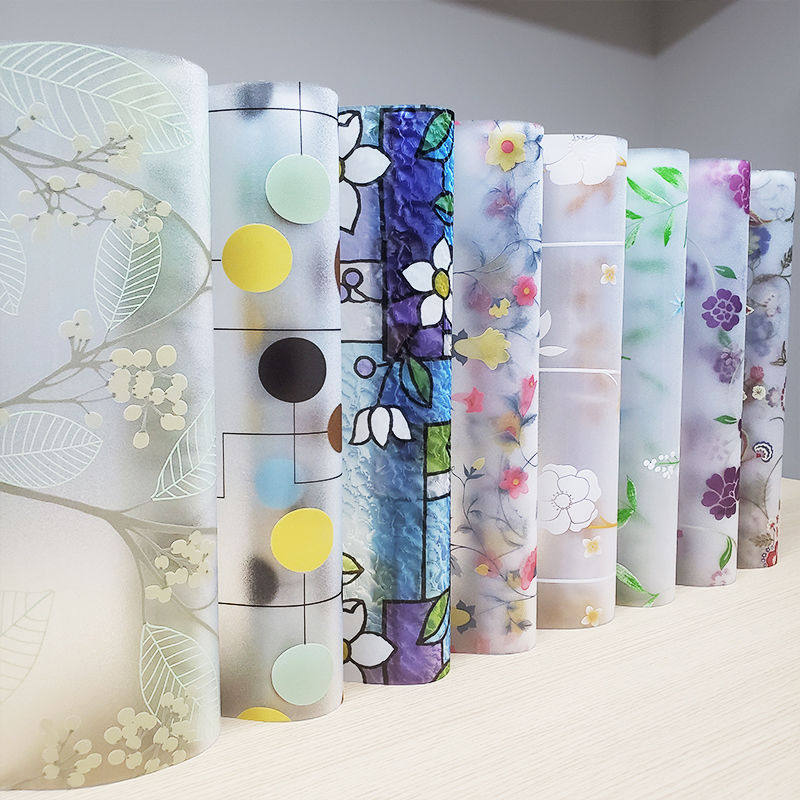 Toilet glass film anti-glimpse anti-light window paper window paper window sticker transparent opaque anti-peeping film