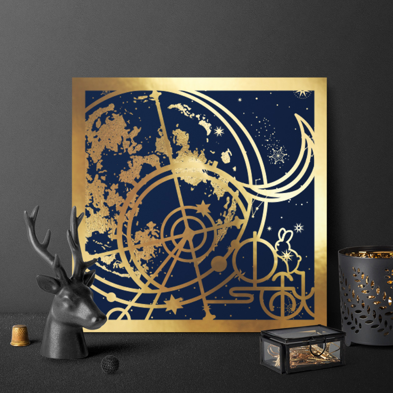 Mid-Autumn Festival greeting card birthday wedding invitation gift planet can be customized small card greeting card gift business thank you