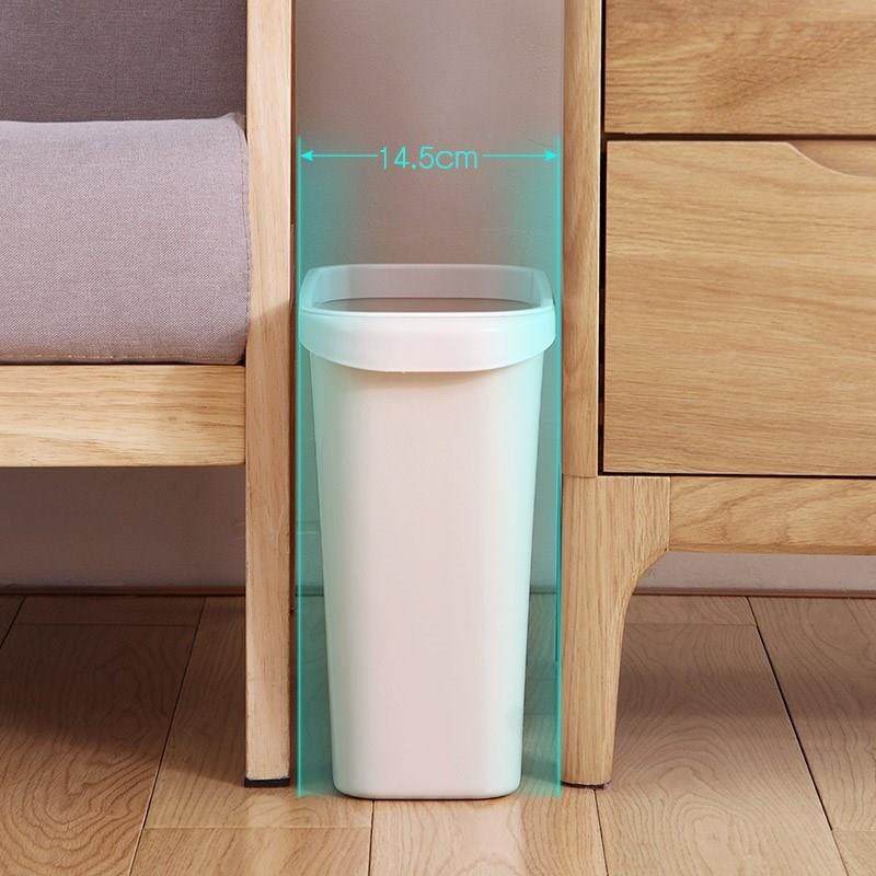 Slit bins Home Kitchen Clamps Stitch No Cover Rectangular containing bucket toilet Toilet Narrow flat Trash Basket-Taobao