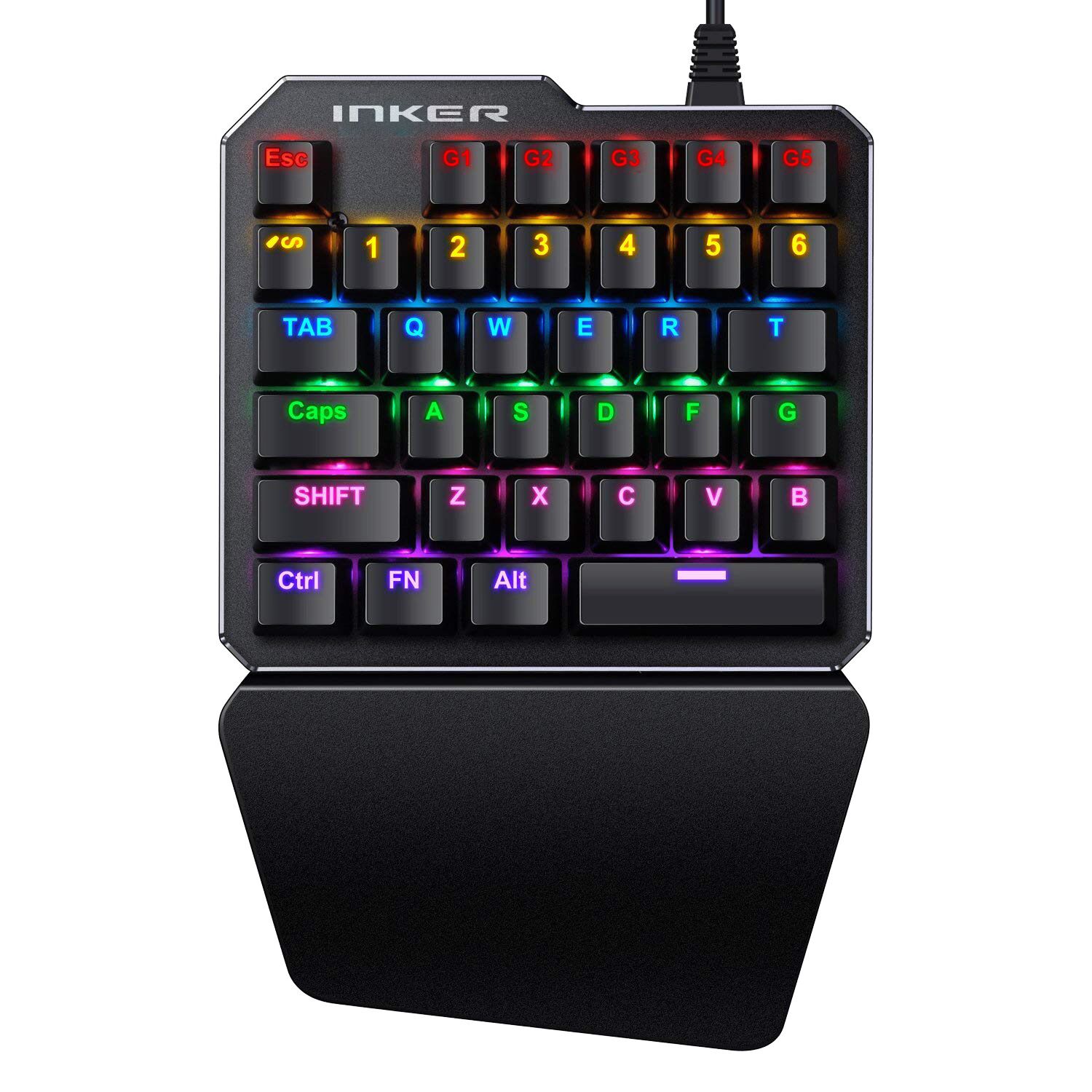 One-handed mechanical keyboard mute competitive keyboard slimy group flat eating chicken theorizer apple and peace game king ipad Automatic pressure snatched fruit Android elite auxiliary wired 87 key phone keyboard