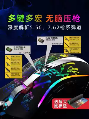 Eagle eye mouse automatic pressure gun mouse name knife 11D peace small elite even eat chicken assist game free drive pressure gun Apple equipment upgraded version of macro fruit x mobile phone 9d eat chicken wired mouse