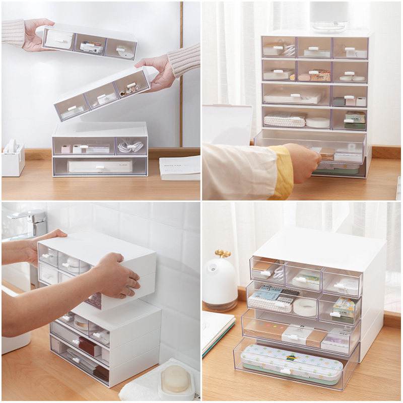 Desktop storage box student ins wind stationery office multi-layer drawer rack cosmetic storage box