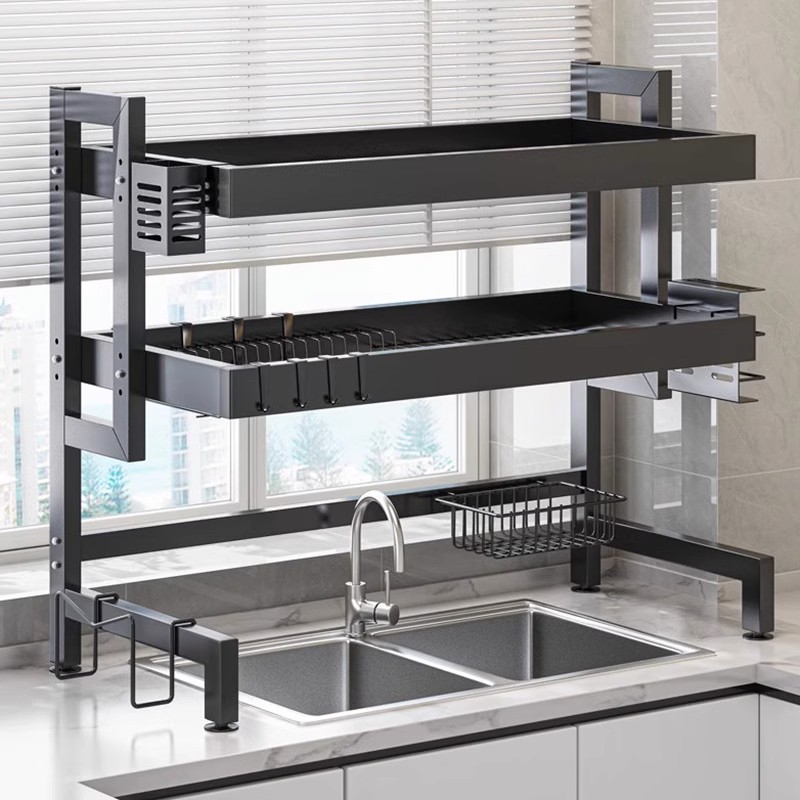 Kitchen Sink Shelf table Dishwashing Rack Bowls Pan Trays Drain rack Multi-functional pool Upper Dish Rack Containing Racks-Taobao