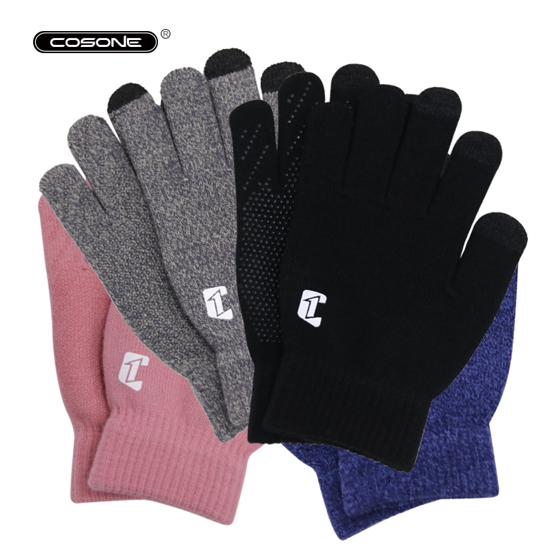 COSONE ski gloves men's and women's thickened warm double veneer gloves novice gloves knitted gloves