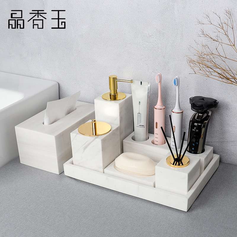 Marble Pallet Bathroom Toilet with Light luxury luxury European Bathroom Bathroom Bathroom Accessories Hotel
