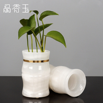 Pen holder comb holder white jade marble storage holder toothbrush and toothbrush holder bathroom sink makeup light luxury