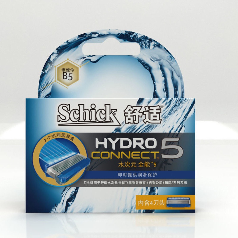 Schick Comfort Men's Manual Hydro5 Water Dimension 5-Blade Gillette Electric Shaver Head