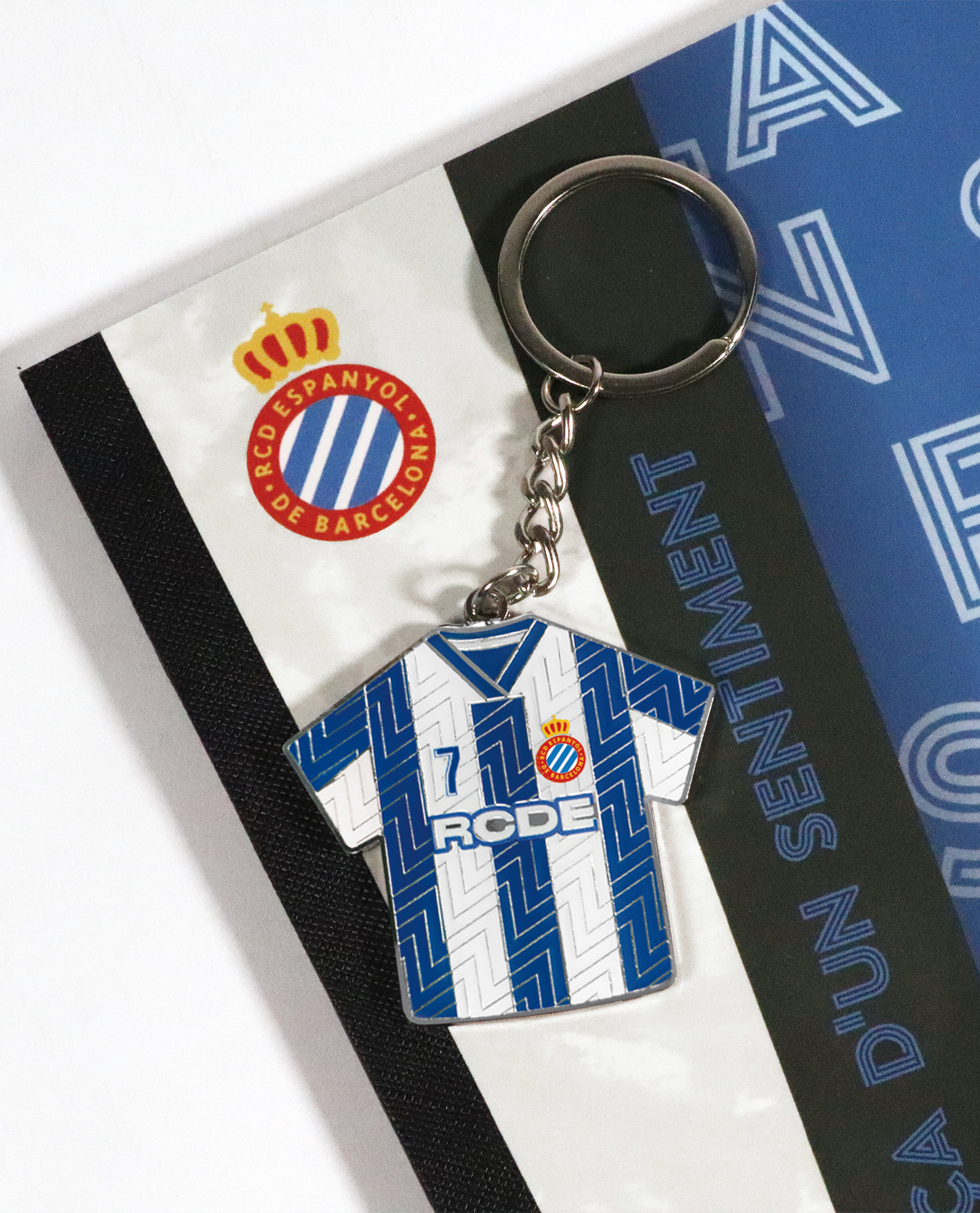 RCD Espanyol Football Jersey Pendant Keychain