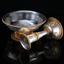 Dharma protector cup pure copper gold and silver Nepalese handmade Tibetan Buddhist supplies carved Tantric ornaments medium size cup