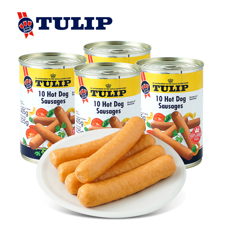 Tulip 郁金香 熟制猪肉香肠罐头 405g*4罐*2件 双重优惠折后¥79.9包邮 Tulip 郁金香 熟制猪肉香肠罐头 405g*4罐*2件 双重优惠折后¥79.9包邮