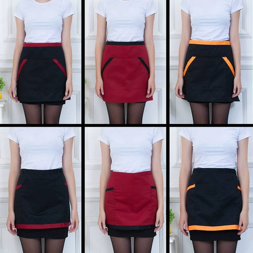 Кофейная юбка в складку, рабочий короткий фартук, делается под заказ