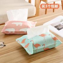 Household tissue set living room toilet cotton and linen fabric tissue box car creative tissue set bathroom tissue box