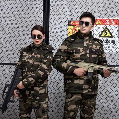 Хлопковая рабочая униформа, утепленный лонгслив, износостойкая камуфляжная куртка, защита от ожогов