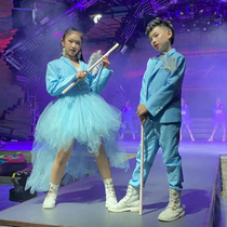 Children Macaron Suits Fashion Walking Show Models Street Dance Dance Competition Tide Modern Dance Hot Dance Final Act Out