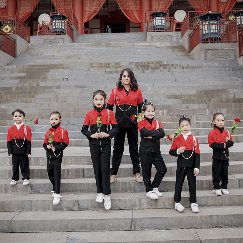 Children's suit chorus suit three-piece children's competition performance costume boys and girls catwalk model dress tide