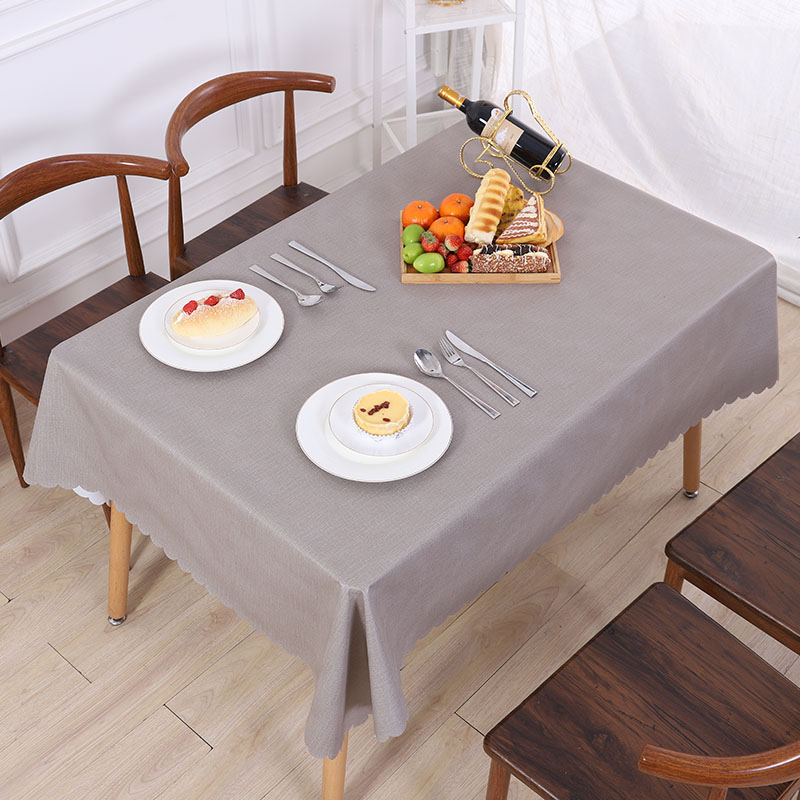 Fresh pure colour table cloth table cloth art waterproof and anti-burn PVC table cloth tea table cloth free of washing
