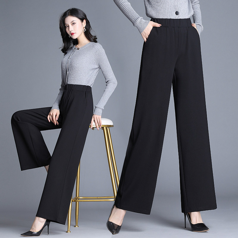 Large size SIZE WIDE PANTS WOMAN MID-YEAR OLD YEAR MOM LOOSE SLIM TALL WAIST STRAIGHT DRUM LARGE FOOT 90% PANTS LONG PANTS SUMMER SEASON