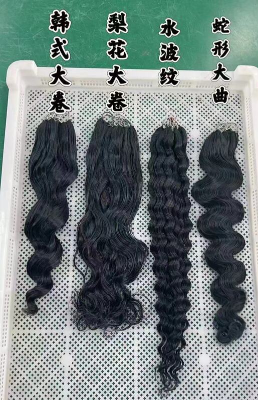 Latin American Style Big Wave Water Ripple Curls, Real Human Hair Curls, Feather Hair Extensions, Styling, Premium Hair Quality, Various Curls