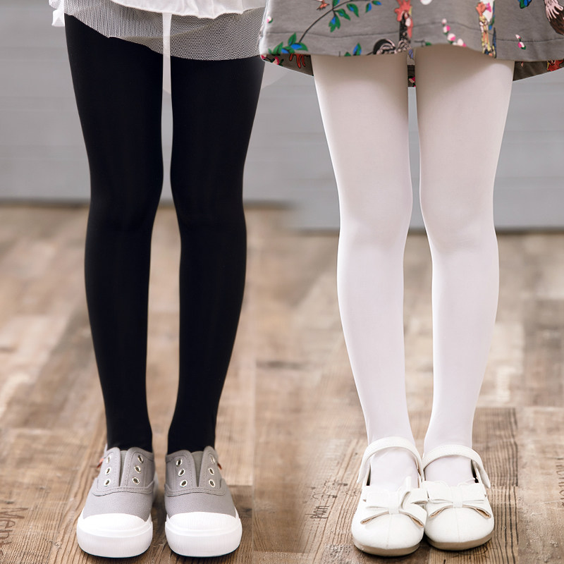 Children's pantyhose summer thin anti-hook white pantyhose girls stockings dance socks anti-pilling steel stockings spring