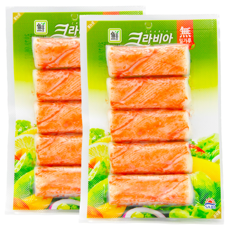 (Thinking Dalin Flagship Store) South Korea imported simulated crab meat 90g*2 bags crab stick crab stick ready-to-eat crab stick