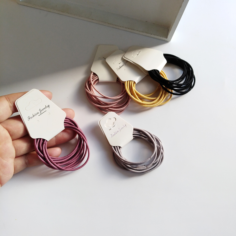 Candy color head rope female rubber ring net red Korean hair rope hair accessories simple high elastic rubber band best friend hair ring H673