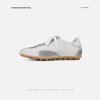 Women's distressed retro spliced casual shoes