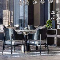 Sales office in talks with table and chairs New Chinese light lavish hotel Beauty House Modern Reception Signing area One table Four chair furniture