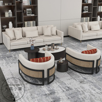 Sales offices Department of talks minimalist sofa Combined modern light lavish hotel lobby reception Living-room Table And Chairs Customised