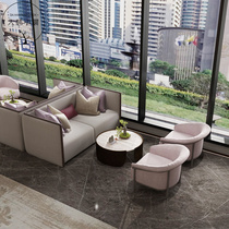 The sales office part talks sofa combination succour modern double trio reception card holder new Chinese hotel clubhouse furniture