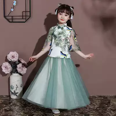 Children's Hanfu girls ' ancient costume Ancient style super fairy skirt Spring and Autumn long-sleeved Chinese style little girl baby Tang Costume Children's clothing