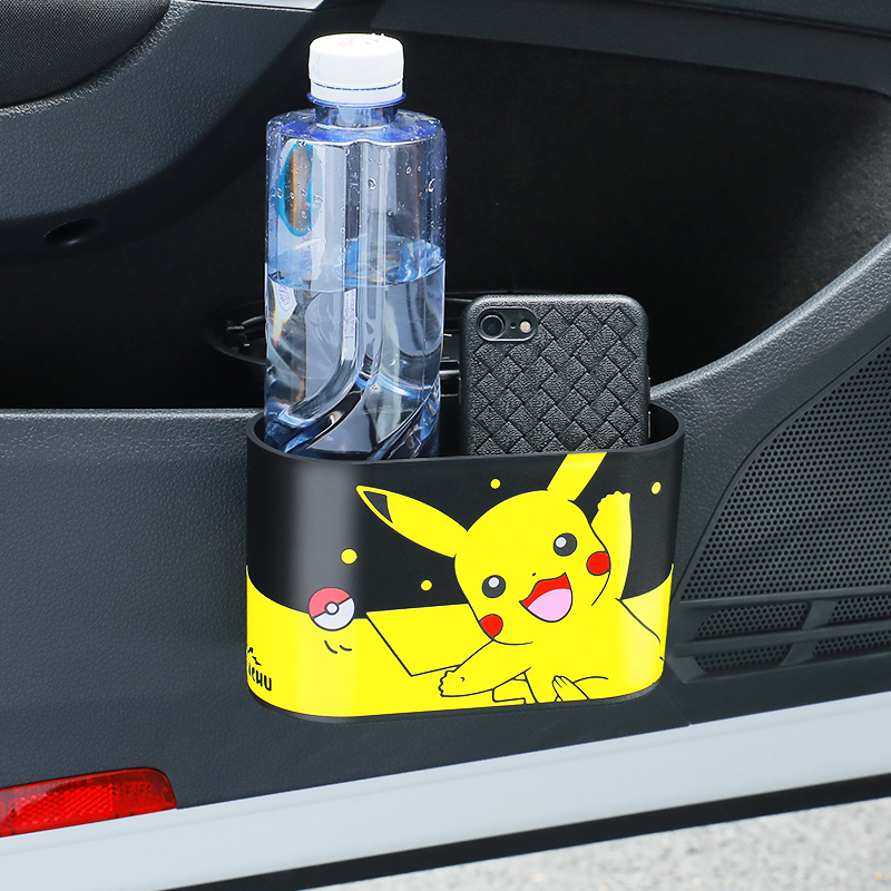 Car trash can door hanging storage bucket front row multi-functional cartoon umbrella car interior supplies storage artifact