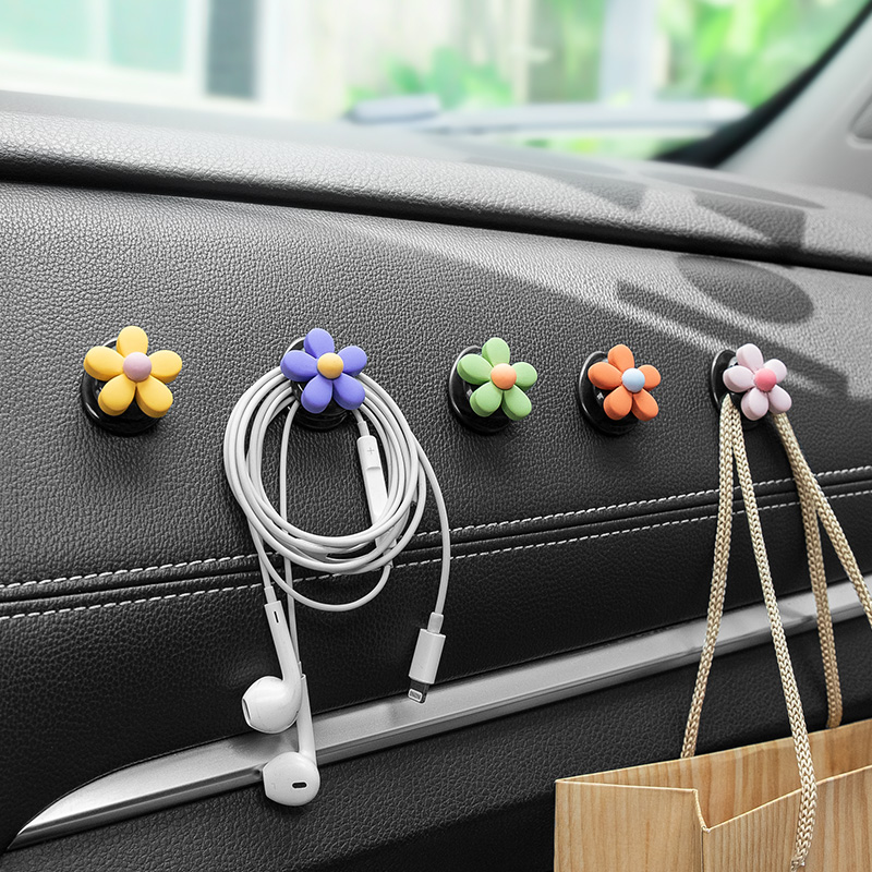 Car interior hook Car seat back small hook paste multi-function cartoon car front row hook invisible