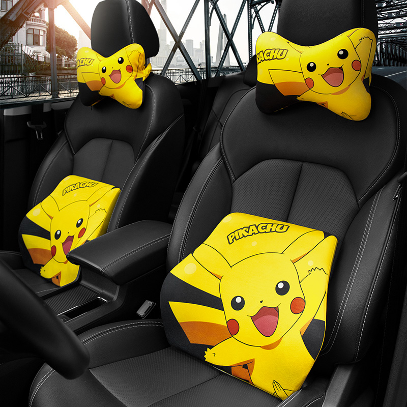 Car pillow neck pillows rest on pillows car waist leaning girls pillows a pair of car seats Cartoon Cushion Cute in car