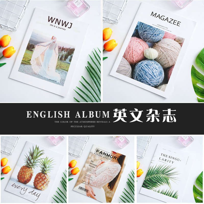 Photography English magazine food shooting background cloth ins wind decoration swing shooting card photo props decoration jewelry