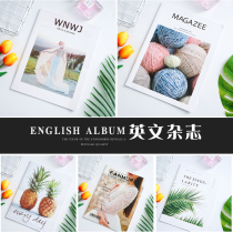 Photography English magazine Food shooting background cloth ins wind decoration Posing cards Photography props Ornaments Accessories