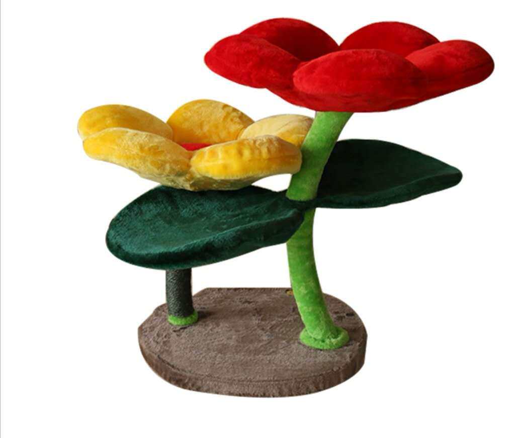 Kerry color flower cat climbing frame cat jumping platform cat toy sisal column cat scratching board cat supplies pet supplies