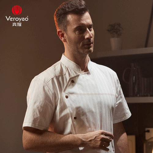 真耀 Хлопковый летний тонкий лонгслив для работы, короткий рукав, с печатью вашего логотипа, делается под заказ